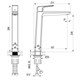 LEMARK Смеситель Hosta LM12309BL для раковины высокий , черный LM12309BL