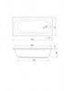 CEZARES Piave Акриловая ванна пристенная прямоугольная размер 170x70 см, белый PIAVE-170-70-42-W37