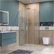 BELBAGNO Soft Close-1 Душевой уголок прямоугольный размер 100x80 см профиль - хром / стекло - прозрачное, двери раздвижные SOFT_CLOSE-1-AH-1-100/80-C-Cr
