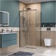 BELBAGNO Soft Close-1 Душевой уголок прямоугольный размер 100x80 см профиль - оружейная сталь / стекло - прозрачное, двери раздвижные SOFT_CLOSE-1-AH-1-100/80-C-GM
