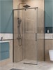 BELBAGNO Soft Close-1 Душевой уголок прямоугольный размер 100x90 см профиль - оружейная сталь / стекло - прозрачное, двери раздвижные SOFT_CLOSE-1-AH-1-100/90-C-GM