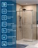 BELBAGNO Soft Close-1 Душевой уголок прямоугольный размер 120x100 см профиль - оружейная сталь / стекло - прозрачное, двери раздвижные SOFT_CLOSE-1-AH-1-120/100-C-GM