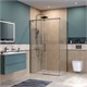 BELBAGNO Soft Close-1 Душевой уголок прямоугольный размер 120x100 см профиль - оружейная сталь / стекло - прозрачное, двери раздвижные SOFT_CLOSE-1-AH-1-120/100-C-GM