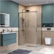 BELBAGNO Soft Close-1 Душевой уголок прямоугольный размер 120x100 см профиль - оружейная сталь / стекло - прозрачное, двери раздвижные SOFT_CLOSE-1-AH-1-120/100-C-GM