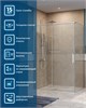 BELBAGNO Soft Close-1 Душевой уголок прямоугольный размер 130x90 см профиль - хром / стекло - прозрачное, двери раздвижные SOFT_CLOSE-1-AH-1-130/90-C-Cr