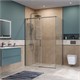 BELBAGNO Soft Close-1 Душевой уголок прямоугольный размер 140x90 см профиль - оружейная сталь / стекло - прозрачное, двери раздвижные SOFT_CLOSE-1-AH-1-140/90-C-GM