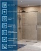 BELBAGNO Soft Close-1 Душевой уголок прямоугольный размер 160x100 см профиль - оружейная сталь / стекло - прозрачное, двери раздвижные SOFT_CLOSE-1-AH-1-160/100-C-GM