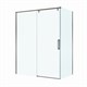 BELBAGNO Soft Close-1 Душевой уголок прямоугольный размер 160x80 см профиль - оружейная сталь / стекло - прозрачное, двери раздвижные SOFT_CLOSE-1-AH-1-160/80-C-GM