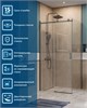 BELBAGNO Soft Close-2 Душевой уголок прямоугольный размер 100x80 см профиль - оружейная сталь / стекло - прозрачное, двери раздвижные SOFT_CLOSE-2-AH-1-100/80-C-GM