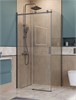 BELBAGNO Soft Close-2 Душевой уголок прямоугольный размер 100x90 см профиль - оружейная сталь / стекло - прозрачное, двери раздвижные SOFT_CLOSE-2-AH-1-100/90-C-GM