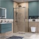BELBAGNO Soft Close-2 Душевой уголок прямоугольный размер 110x100 см профиль - оружейная сталь / стекло - прозрачное, двери раздвижные SOFT_CLOSE-2-AH-1-110/100-C-GM