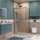 BELBAGNO Soft Close-2 Душевой уголок прямоугольный размер 110x100 см профиль - оружейная сталь / стекло - прозрачное, двери раздвижные SOFT_CLOSE-2-AH-1-110/100-C-GM