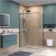 BELBAGNO Soft Close-2 Душевой уголок прямоугольный размер 120x80 см профиль - оружейная сталь / стекло - прозрачное, двери раздвижные SOFT_CLOSE-2-AH-1-120/80-C-GM