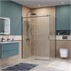BELBAGNO Soft Close-2 Душевой уголок прямоугольный размер 140x80 см профиль - оружейная сталь / стекло - прозрачное, двери раздвижные SOFT_CLOSE-2-AH-1-140/80-C-GM