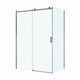 BELBAGNO Soft Close-2 Душевой уголок прямоугольный размер 140x80 см профиль - оружейная сталь / стекло - прозрачное, двери раздвижные SOFT_CLOSE-2-AH-1-140/80-C-GM
