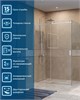 BELBAGNO Soft Close-2 Душевой уголок прямоугольный размер 140x90 см профиль - хром / стекло - прозрачное, двери раздвижные SOFT_CLOSE-2-AH-1-140/90-C-Cr