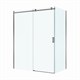 BELBAGNO Soft Close-2 Душевой уголок прямоугольный размер 160x80 см профиль - оружейная сталь / стекло - прозрачное, двери раздвижные SOFT_CLOSE-2-AH-1-160/80-C-GM