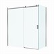 BELBAGNO Soft Close-2 Душевой уголок прямоугольный размер 180x80 см профиль - оружейная сталь / стекло - прозрачное, двери раздвижные SOFT_CLOSE-2-AH-1-180/80-C-GM