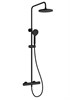 VITRA Душевая система Joy A4729836EXP с термостатическим смесителем и ручным душем матовая черная A4729836EXP