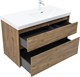 AQUANET Тумба с раковиной Nova Lite 2.0 100 R 2 ящ. цв. дуб рустикальный AQUANET-365913