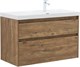 AQUANET Тумба с раковиной Nova Lite 2.0 100 R 2 ящ. цв. дуб рустикальный AQUANET-365913