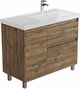 AQUANET Тумба с раковиной Nova Lite 2.0 100 R напольная цв. дуб рустикальный AQUANET-365915