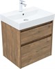 AQUANET Тумба с раковиной Nova Lite 2.0 60 2 ящ. цв. дуб рустикальный AQUANET-348189
