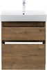 AQUANET Тумба с раковиной Nova Lite 2.0 60 2 ящ. цв. дуб рустикальный AQUANET-348189