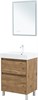 AQUANET Тумба с раковиной Nova Lite 2.0 60 напольная цв. дуб рустикальный AQUANET-348191