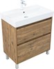 AQUANET Тумба с раковиной Nova Lite 2.0 75 напольная цв. дуб рустикальный AQUANET-348196