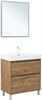 AQUANET Тумба с раковиной Nova Lite 2.0 75 напольная цв. дуб рустикальный AQUANET-348196