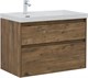 AQUANET Тумба с раковиной Nova Lite 2.0 90 L 2 ящ. цв. дуб рустикальный AQUANET-365923