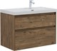 AQUANET Тумба с раковиной Nova Lite 2.0 90 R 2 ящ. цв. дуб рустикальный AQUANET-365928