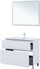AQUANET Тумба с раковиной Алвита new 100 (Flat) напольная 2 ящ. цв. белый матовый AQUANET-345671