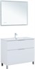 AQUANET Тумба с раковиной Алвита new 100 (Flat) напольная 2 ящ. цв. белый матовый AQUANET-345671