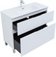 AQUANET Тумба с раковиной Алвита new 100 (Flat) напольная 2 ящ. цв. белый матовый AQUANET-345671