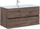 AQUANET Тумба с раковиной Алвита new 100 2 ящ. цв.дуб веллингтон табак AQUANET-335684