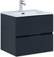 AQUANET Тумба с раковиной Алвита new 120 4 ящ. цв. антрацит AQUANET-306297