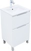 AQUANET Тумба с раковиной Алвита new 50 (Flash) напольная 2 ящ. цв. белый матовый AQUANET-345683