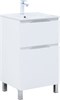 AQUANET Тумба с раковиной Алвита new 50 (Flat) напольная 2 ящ. цв. белый матовый AQUANET-345673