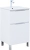 AQUANET Тумба с раковиной Алвита new 50 (Flat) напольная 2 ящ. цв. белый матовый AQUANET-345673