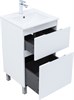 AQUANET Тумба с раковиной Алвита new 50 (Flat) напольная 2 ящ. цв. белый матовый AQUANET-345673