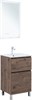 AQUANET Тумба с раковиной Алвита new 50 (Flat) напольная 2 ящ. цв.дуб веллингтон табак AQUANET-345674