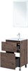 AQUANET Тумба с раковиной Алвита new 50 (Flat) напольная 2 ящ. цв.дуб веллингтон табак AQUANET-345674