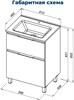 AQUANET Тумба с раковиной Алвита new 60 (Flat) напольная 2 ящ. цв. белый матовый AQUANET-345675
