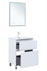 AQUANET Тумба с раковиной Алвита new 60 (Flat) напольная 2 ящ. цв. белый матовый AQUANET-345675