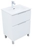 AQUANET Тумба с раковиной Алвита new 60 (Flat) напольная 2 ящ. цв. белый матовый AQUANET-345675
