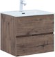 AQUANET Тумба с раковиной Алвита new 60 2 ящ. цв.дуб веллингтон табак AQUANET-335685