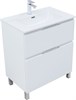 AQUANET Тумба с раковиной Алвита new 70 (Flat) напольная 2 ящ. цв. белый матовый AQUANET-345677