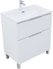 AQUANET Тумба с раковиной Алвита new 70 (Flat) напольная 2 ящ. цв. белый матовый AQUANET-345677